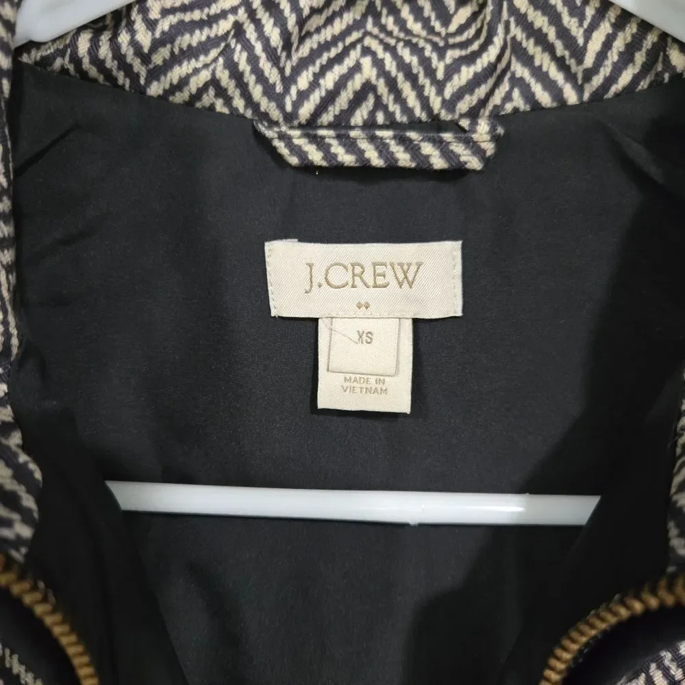 🐢 J. Crew Quilted Herringbone Puffer Vest Size XS Super Cute!